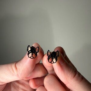Lil’ Black Frenchie Earrings